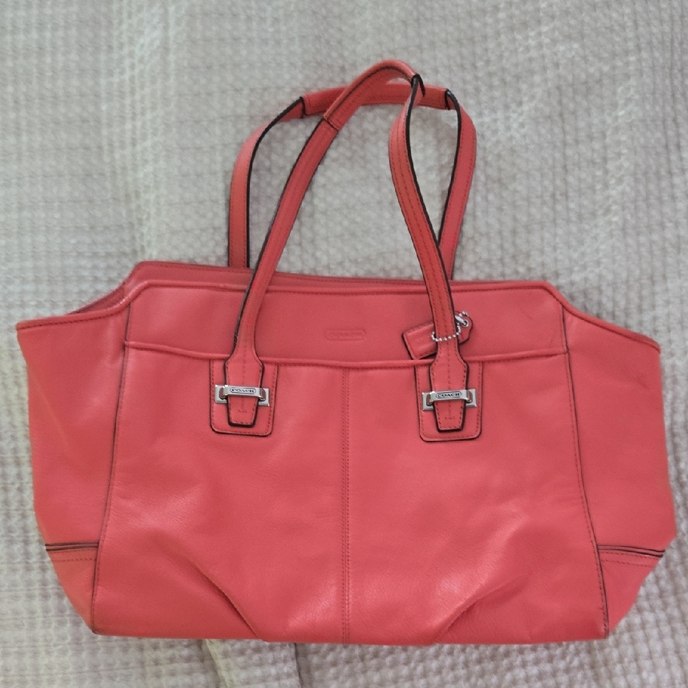 Coach Coral Leather Tote